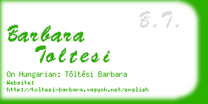 barbara toltesi business card